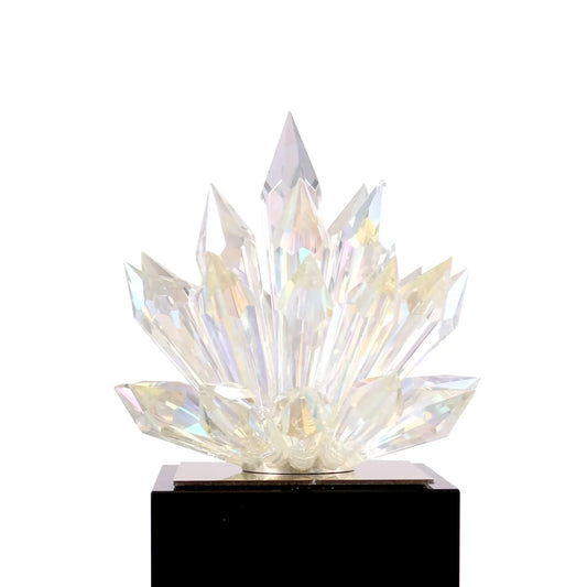 DecorBites™ Crystal Lotus Tabletop Decoration with Black Base