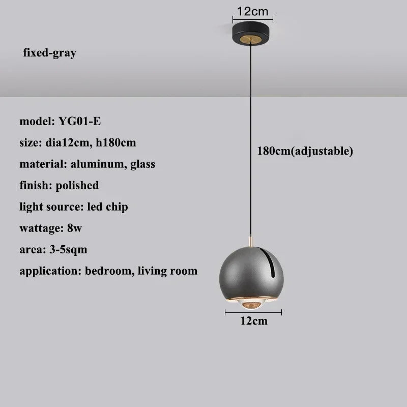 DecorBites™ Adjustable Angle LED Pendant Light: Modern Stretchable Chandelier for Home Decor