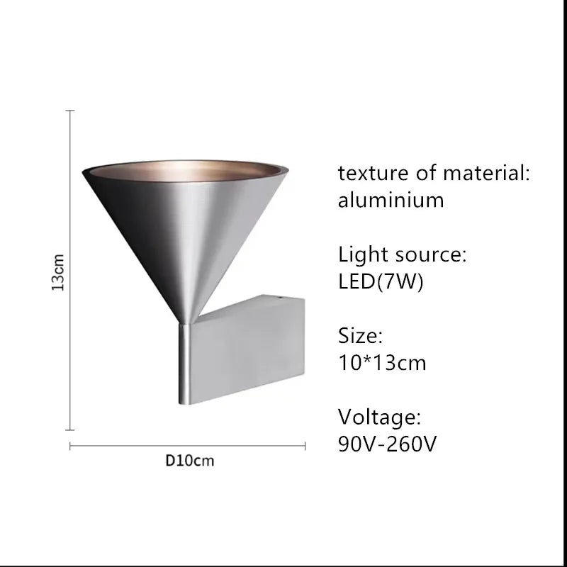 Minimalist Black Conical Aluminum Pendant Light