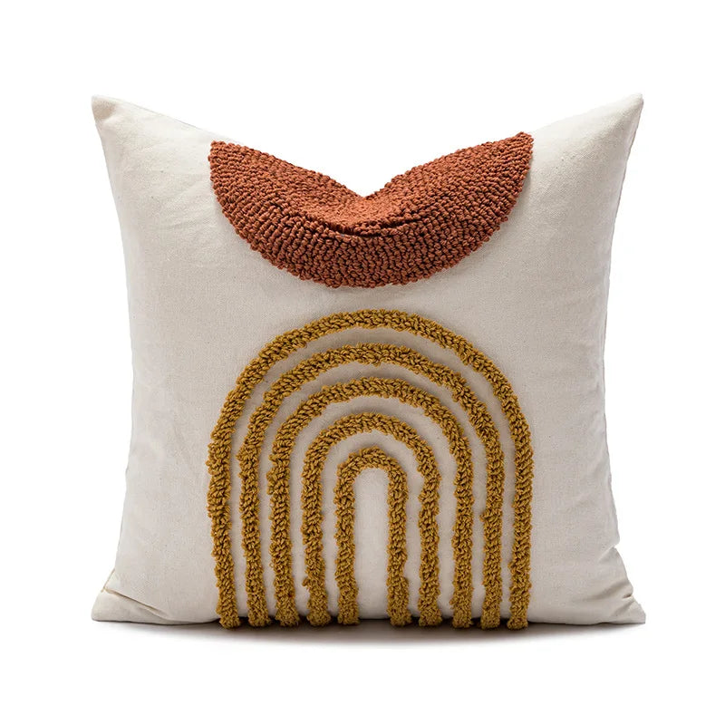 Funda de Cojín con Bucle de Medio Círculo Decorbites™ con Borla Bordada para Cojines, Fundas de Almohadas para la Sala de Estar