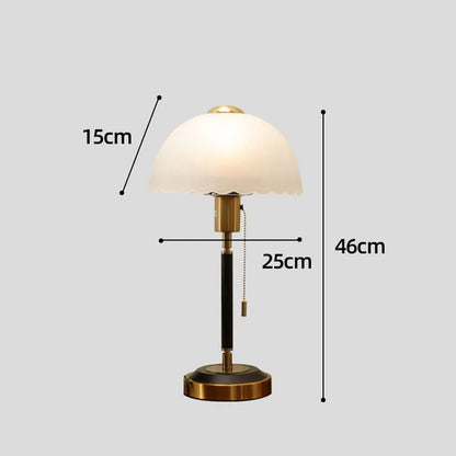 Lámpara de mesa DecorBites™ de cristal color crema con forma de seta para un ambiente romántico con luz cálida