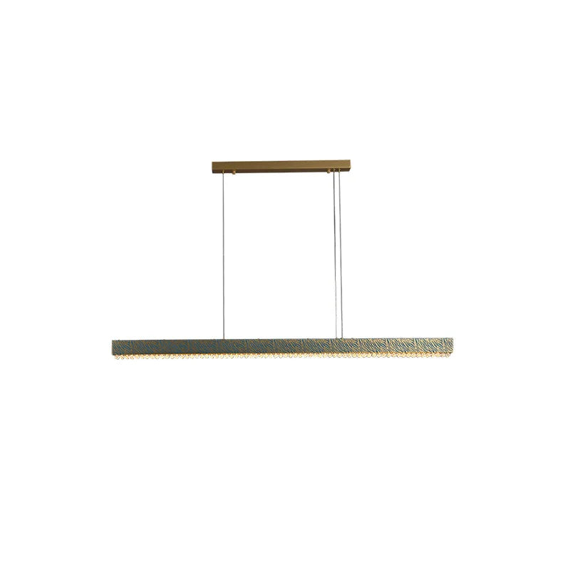 ثريا السقف LED الكريستالية النحاسية الزرقاء من DecorBites™ لغرفة الطعام