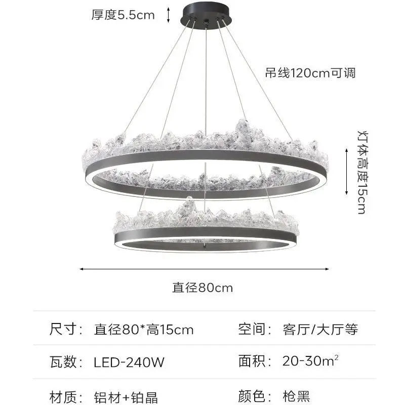 DecorBites™ Iceberg Open Kitchen Pendant Light - Terrace Dining Table Bar Island Design