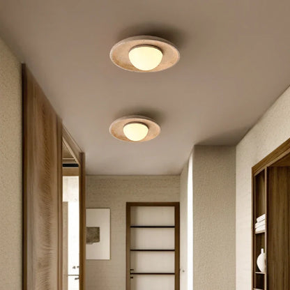 DecorBites™ LED Ceiling Lamp Yellow Travertine - Nordic Acrylic Light for Living Room