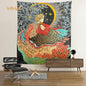 Decobites Moon Garden Psychedelic Flower Tapestry - Bedroom Background Hanging Cloth