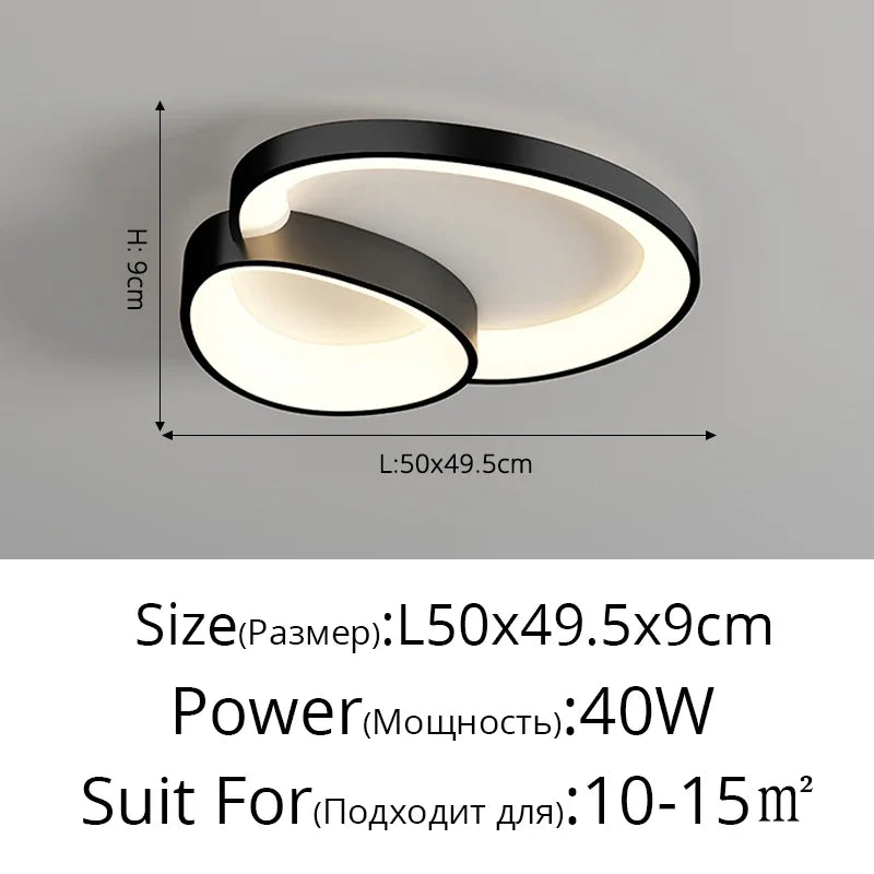 Lámpara de techo LED DecorBites™ con control remoto para sala de estar, dormitorio y comedor.