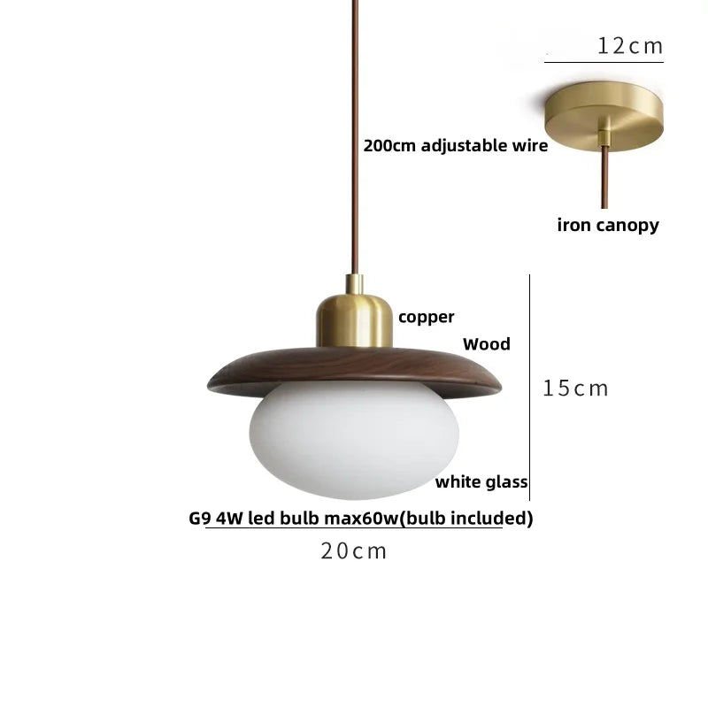 DecorBites™ Green LED Glass Pendant Lamp for Modern Décor & Ambiance