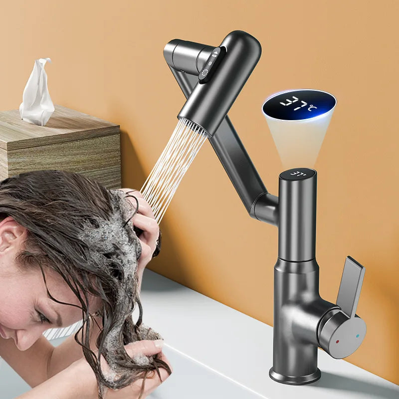 Grifo de Lavabo LED Decorbites™ con Rotación de 360° Mezclador Multifunción para Baño