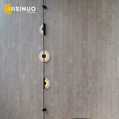 DecorBites™ LED Marble Wall Lights - Black Metal Sconces for Living Room, Stairs & Aisle