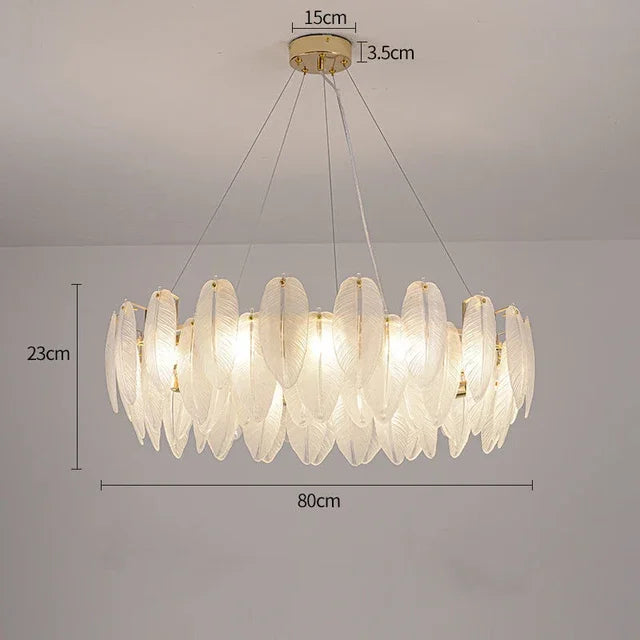 DecorBites™ Crystal Feather Chandelier: Luxury Pendant for Home Decor & Designer Ceiling Fixture
