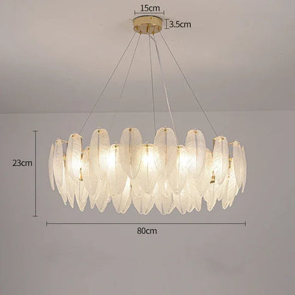DecorBites™ Crystal Feather Chandelier: Luxury Pendant for Home Decor & Designer Ceiling Fixture
