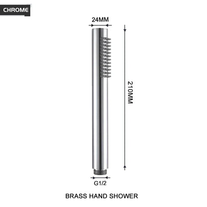 DecorBites™ Brass Handheld Shower Head in Brushed Golden Finish