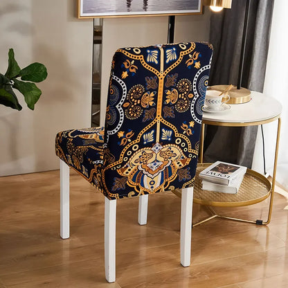 Decobites Bohemian Mandala Stretch Chair Cover Slipcovers - Elastic Seat Case for Banquets