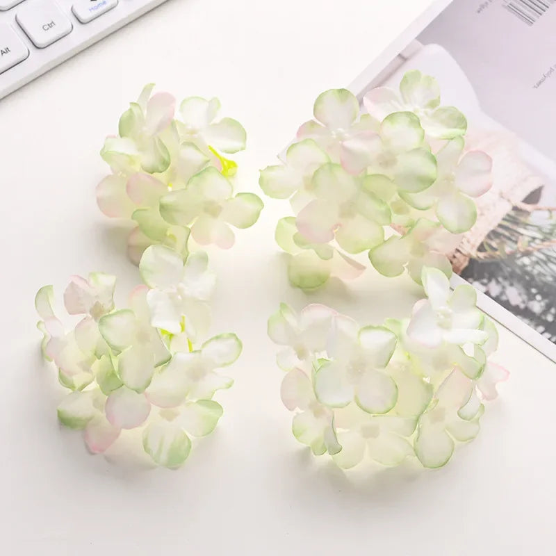 DecorBites™ Hydrangea Flowers: 30Pcs 8cm Fake Flowers for Home Decor, Wedding, DIY Wreaths