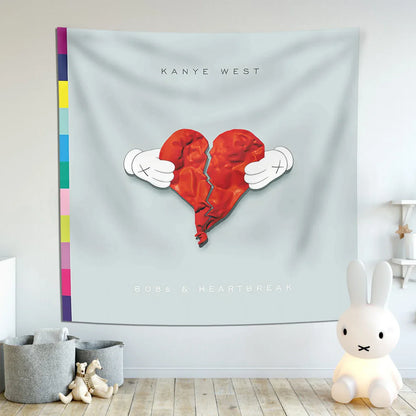 DecorBites™ Kanye's West Wall Tapestry: Music Album Cover Poster for Bedroom Decoration