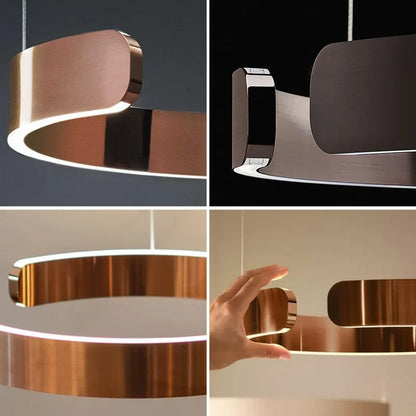 DecorBites™ LED Ring Chandelier: Modern Dining Room Table Lighting & Home Decoration