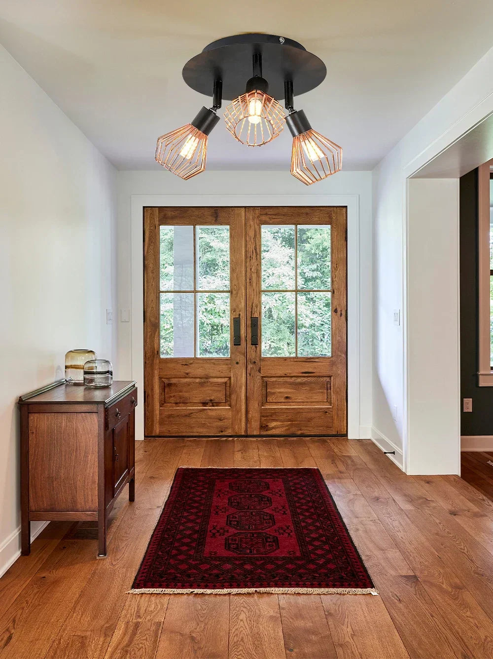 DecorBites™ Diamond Cage Chandelier: Industrial Kitchen & Living Room Lighting