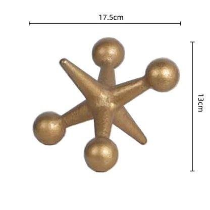 DecorBites™ Golden Geometric Resin Handicrafts Molecular Model Abstract Home Decoration