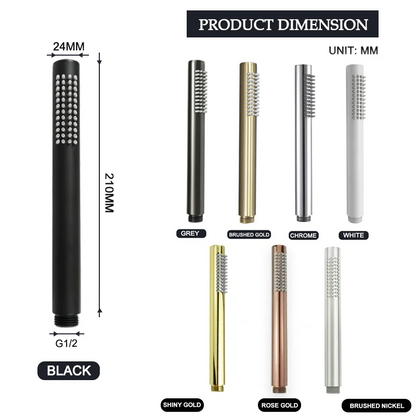 DecorBites™ Brass Handheld Shower Head in Brushed Golden Finish