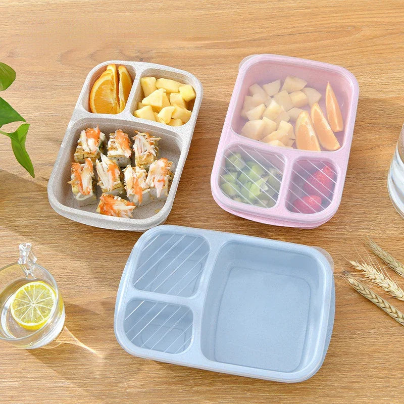 DecorBites™ Kids' Wheat Straw Bento Box Set with Lunch Bag