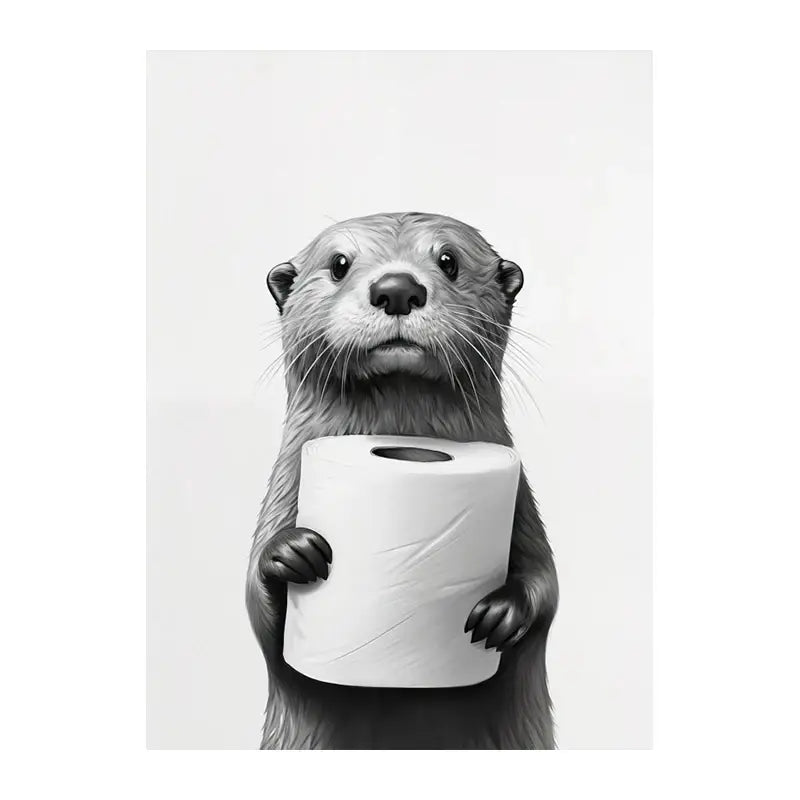 DecorBites™ Funny Animals Canvas Wall Art for Bathroom Home