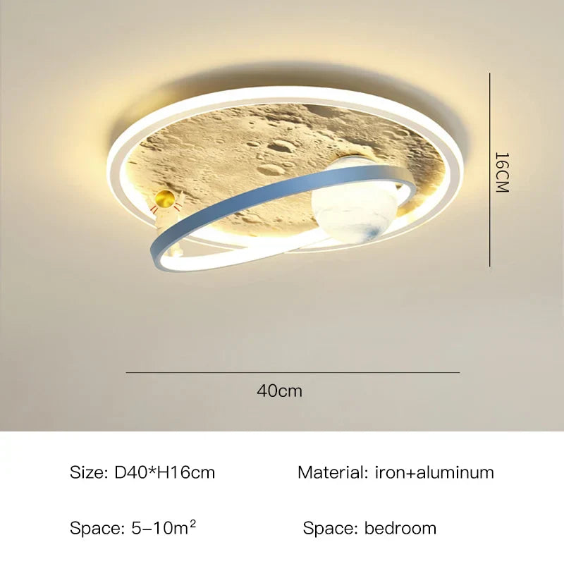Blue Pink Moon Ceiling Light