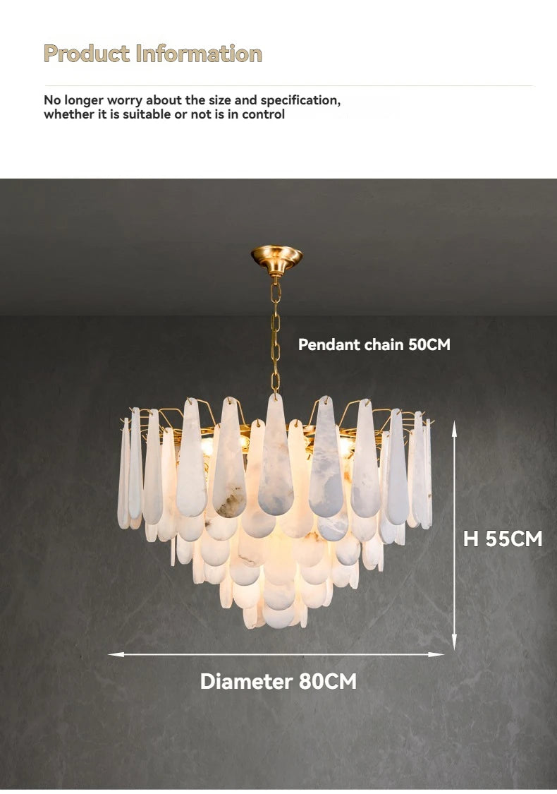 Copper Marble Pendant Light With E14 LED Bulb