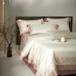 Decobites Silky Eucalyptus Cotton Embroidery Bedding Set with Duvet Cover, Sheet, Pillowcases