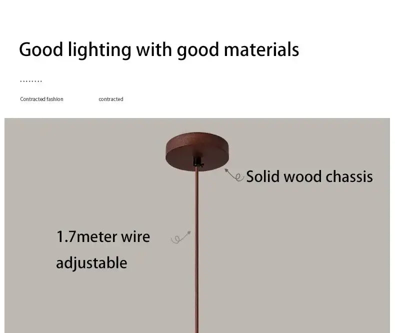 DecorBites™ Yellow Stone LED Pendant Chandelier - Retro Nordic Style