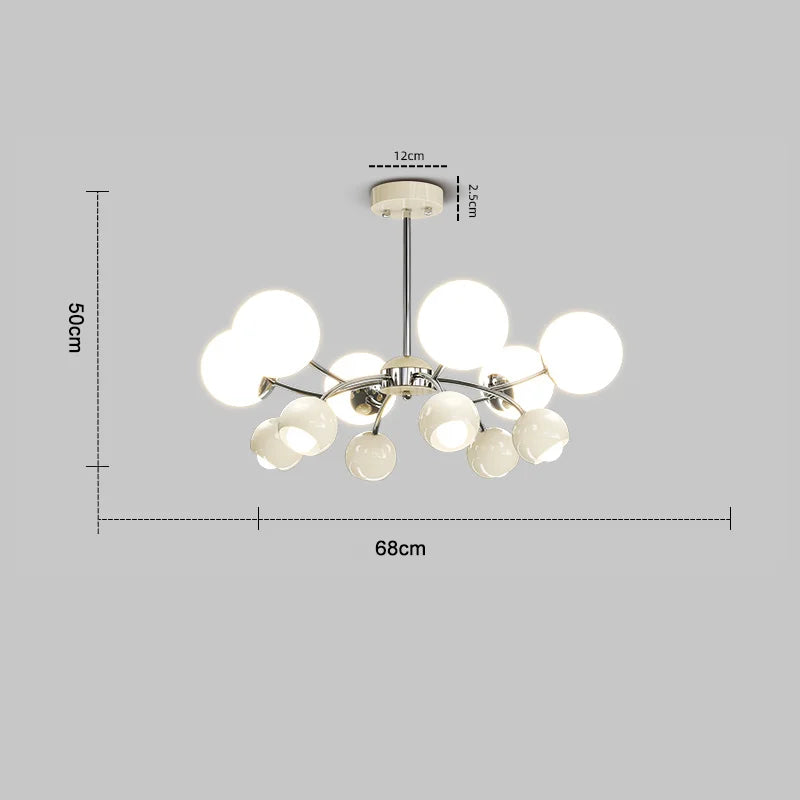 Lámpara colgante DecorBites™ color crema para sala de estar, estilo restaurante Magic Bean, luz medieval para dormitorio