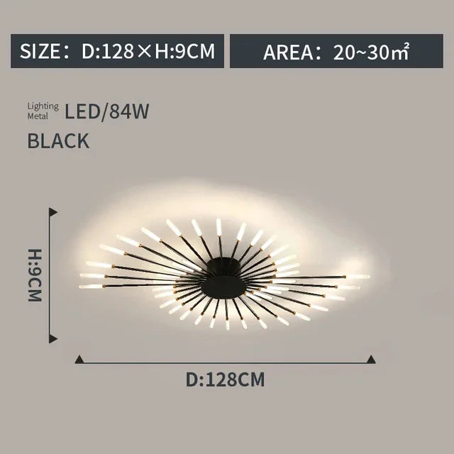 DecorBites™ LED Indoor Ceiling Light: Modern Art Luster for Bedroom Hall Living Kids Room