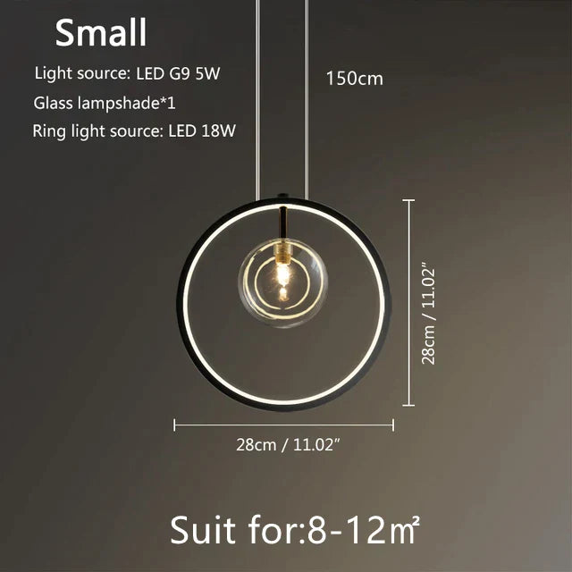 DecorBites™ Glass Bubble LED Pendant Chandelier for Modern Living Room Decor