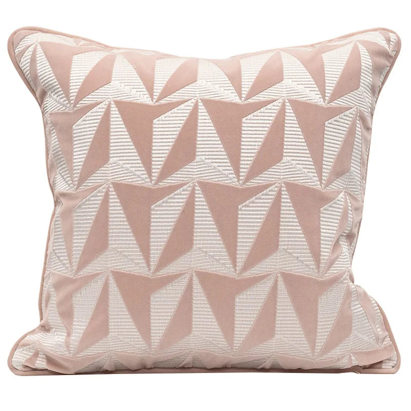 Navy Velvet Embroidered Cushion