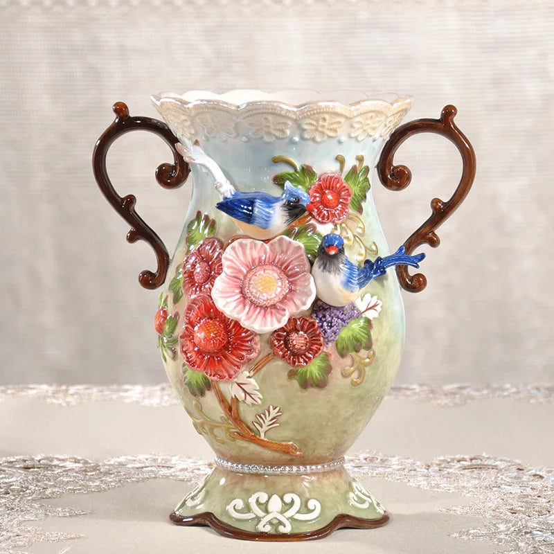 DecorBites™ Elephant Vase: European Style Ceramic Home Decor for Living Room, Table, and Porch