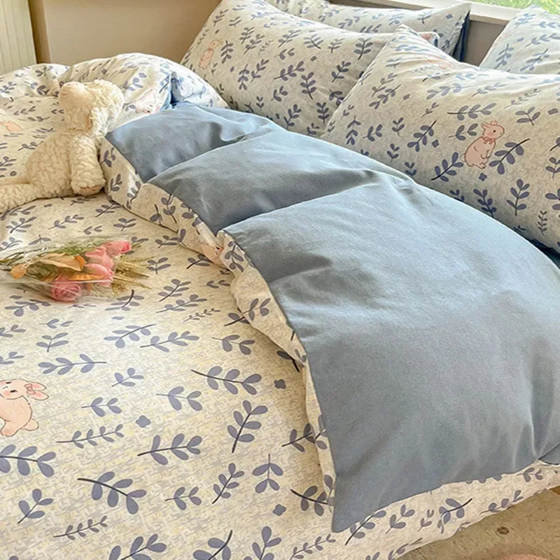 Juego de cama DecorBites™ Cozy Cotton: Funda nórdica de 160 x 210 cm para adultos, cálida y suave.