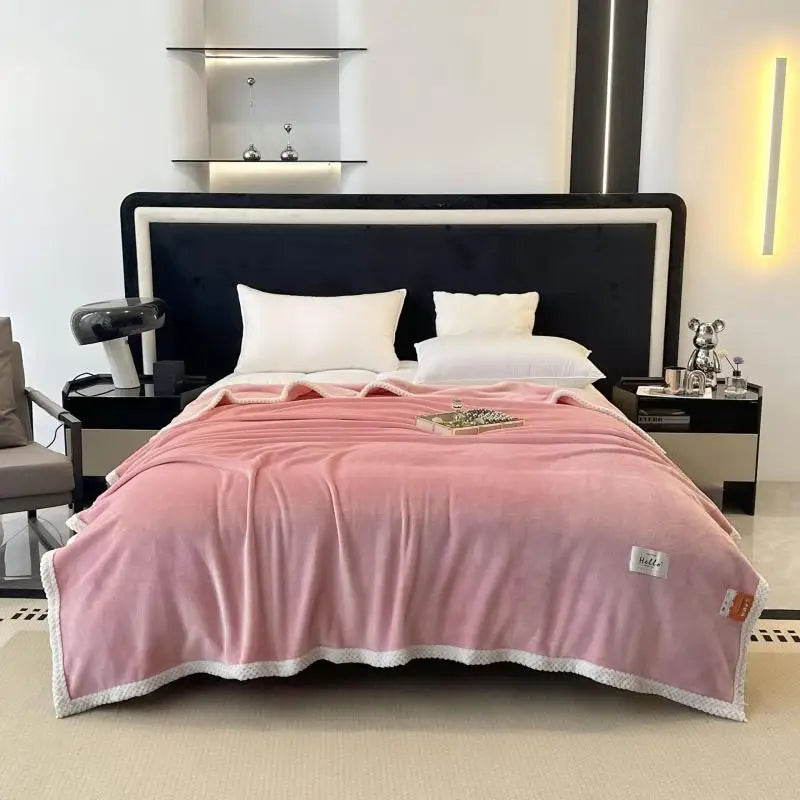 Manta de franela acogedora DecorBites™ para siesta - Color sólido