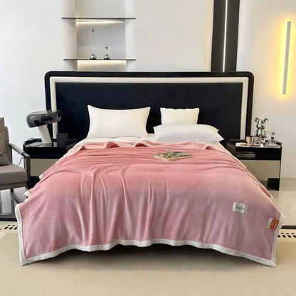 Manta de franela acogedora DecorBites™ para siesta - Color sólido