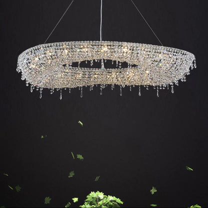 DecorBites™ Crystal Bird Nest Chandelier for Modern Living Dining Room Indoor Lighting
