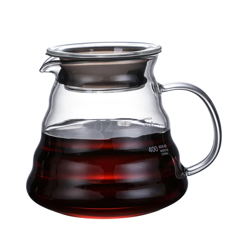 Decorbites™ Glas-Pour-Over-Kaffeemaschine Topf Barista-Brauer Filter-Dripper - 800 ml