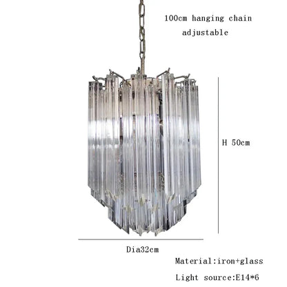 DecorBites™ 2025 Pink Glass Chandelier: Classic Kitchen & Living Room Lighting