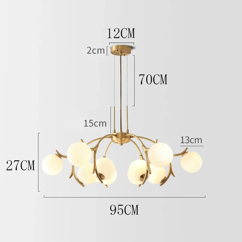 DecorBites™ LED Chandelier Pendant Lamp for Living Room Bedroom Dining Room Lighting