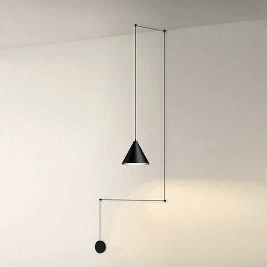 ثريا ديكوربايتس™ LED سوداء اللون لتزيين غرفة النوم الحديثة وغرفة الطعام