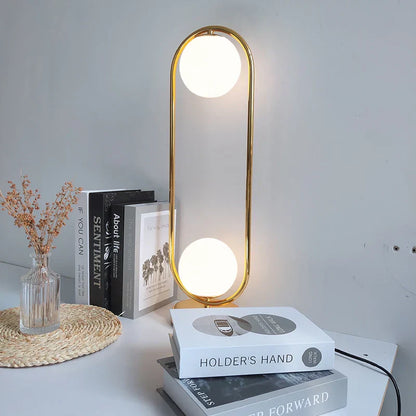 DecorBites™ Golden Body Glass LED Desk Lamp - Modern Nordic Art Deco Design