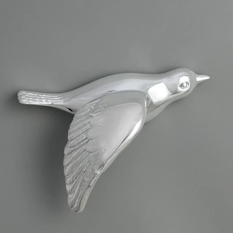 DecorBites™ Estatua de pájaro 3D de resina para decoración de pared en habitación infantil - Figura decorativa de animal
