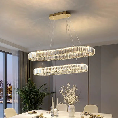 DecorBites™ Crystal Chandelier: Modern Living & Dining Room Pendant Lights