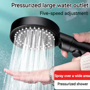 Chrome Round Shower Head Set