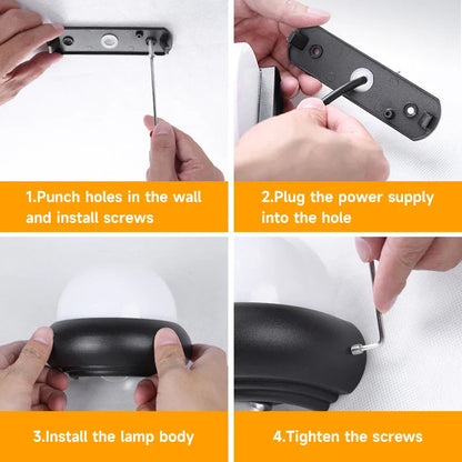 DecorBites™ LED Wall Lamp: Interior & Exterior HomeDecor Light for Courtyard, Stair, Bedroom & Garden