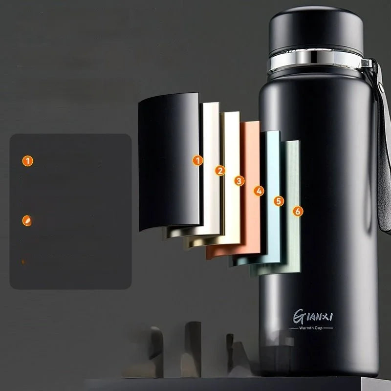 ترمس ديكوربايتس™ من الفولاذ المقاوم للصدأ مع كوب بارد يدوم 24 ساعة - ترمس سفر كبير السعة