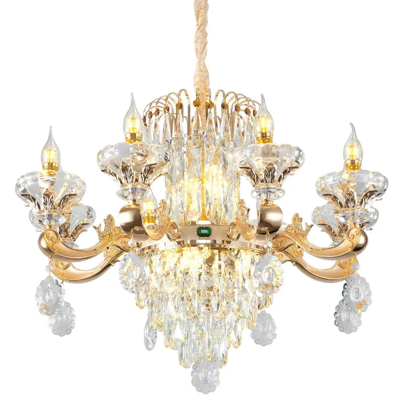 DecorBites™ Crystal Chandelier: Elegant Lighting for Living Room, Dining Room, Bedroom, and Hotel