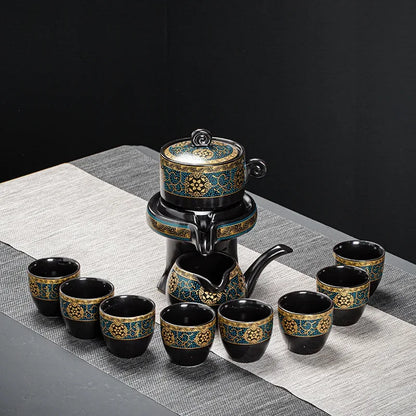 DecorBites™ Ceramic Kung Fu Tea Set with Custom Logo - Luxury Teaware Gift